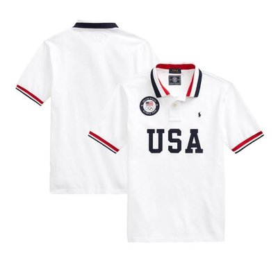 Polo Ralph Lauren 小馬 官方奧運版 青年款 短袖 POLO衫 USA美國隊 白色