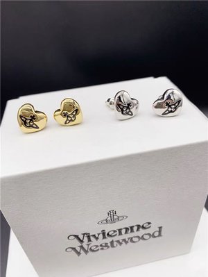 Vivienne Westwood 土星 西太后 桃心耳針 耳環❤️熱賣經典款。