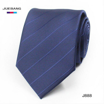 【精選好物】JUEBANG領帶正裝8cm純深藍紅黑色結婚慶新郎寬學生西裝條紋商務男