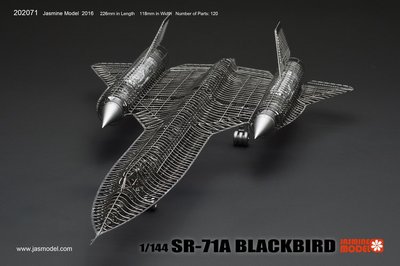 3D金屬拼圖杰思模型 黑鳥偵察機成人高難度拼裝飛機模型創意擺件