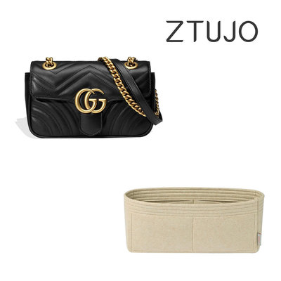 內袋 包枕 包撐 【ZTUJO】適用于古馳Gucci GG Marmont內膽包進口毛氈收納整理包