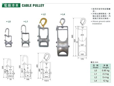 WIN 五金 HARU L2 電纜滑車 電信鋁滑車 電信滑車 四面滑車 開口滑車