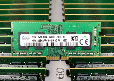 ☆【HYNIX 海力士 PC4-2400T 1RX16 DDR4-2400 2GB 2G】☆ HMA425S6AFR6N
