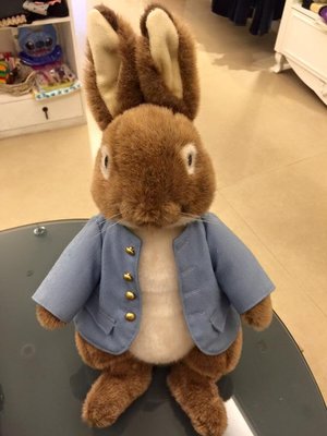 ☆Joan☆日本帶回♥全新正版彼得兔絨毛玩偶娃娃穿藍色外套擺飾~L尺寸