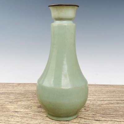 古瓷器 古董瓷器 汝瓷紫口故宮編號花瓶高27.5公分直徑13公分編號200322530240-27553