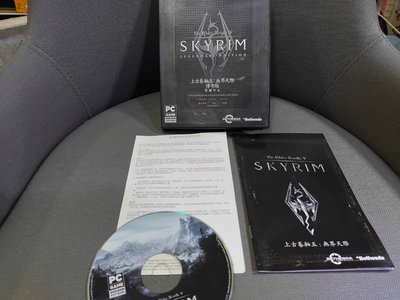 收藏品絕版經典PC GAME電腦遊戲 上古卷軸5無界天際The Elder Scrolls V:Skyrim中文版傳奇版