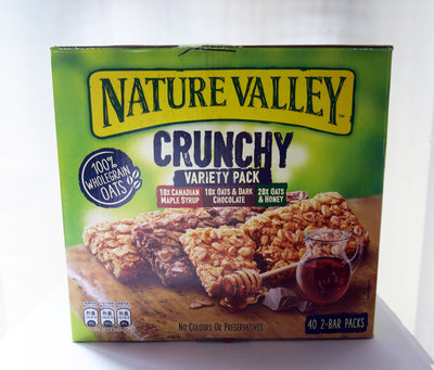 天然谷 綜合口味 燕麥棒 42克 x 40入 Nature Valley 燕麥餅乾 蜂蜜 黑巧克力 40包 1.68公斤
