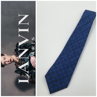【皮老闆二店】領288 二手正品 狀況良好  LANVIN 手打領帶