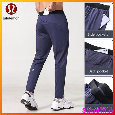 【熱賣下殺價】Lululemon 新款瑜珈運動男褲 後口袋設計 兩側口袋 雙層尼龍褲腰 健身褲 22004