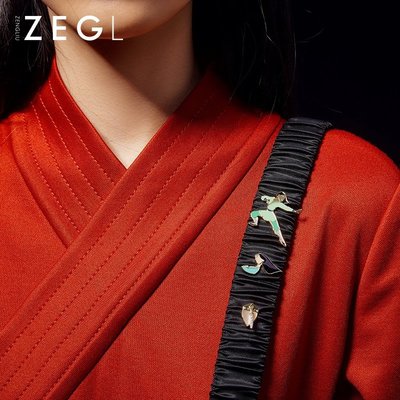 【熱賣下殺】胸針迪士尼ZEGL設計師花木蘭系列護國木蘭胸針女氣質百搭別針個性配飾