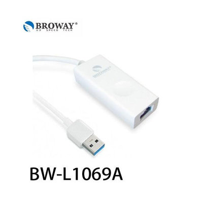【MR3C】含稅附發票 BROWAY BW-L1069A USB3.0 轉 Gigabit 超高速乙太網路卡 時尚白