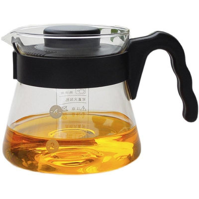 雅風玻璃小茶壺直火壺迷你咖啡壺450毫升耐高溫 可燒煮茶壺開水壺