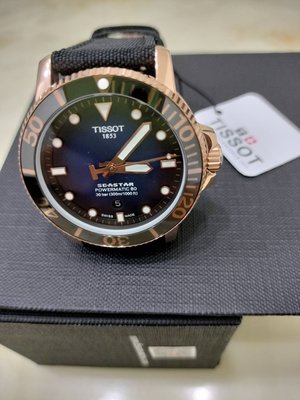 正品SEASTAR 1000 海洋之星 300米陶瓷圈潛水機械腕錶(T1204073704100)