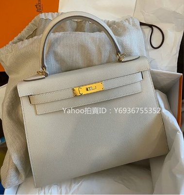 simon二手 愛馬仕 Hermes kelly  bag 28 奶昔白金扣 凱莉包 超美