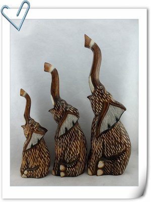 【自然屋精品】 巴里島風木雕 – 大象 (六) 中 木雕品 雕刻品 模型 工藝品 天然手工製 擺飾裝飾 藝術品