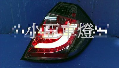 小亞車燈╠ 全新 honda fit 06 07 08 09 10 11 12年 黑框 光條 led 尾燈 限量款式