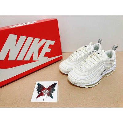 【正品】Nike Air Max 97 白色 米色 奶油色 白彈 滿版 反光 氣墊