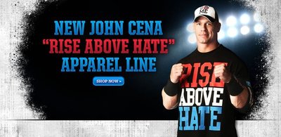 ☆阿Su倉庫☆WWE摔角 John Cena Rise Above Hate Youth T-Shirt 克服仇恨青年版