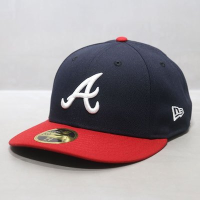 新款推薦 New Era帽59FIFTY全封閉平檐帽球員版MLB亞特蘭大勇士隊A字母 可開發票