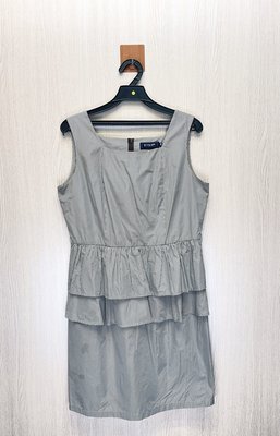Perng yuh 芃諭名品 細格紋荷葉造型純棉洋裝