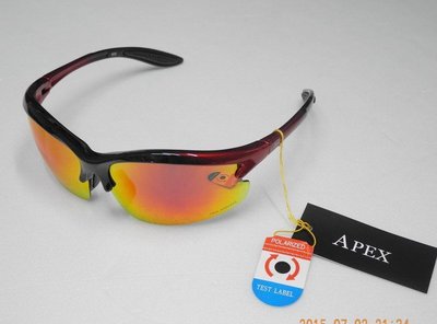 台灣品牌 apex 610 偏光眼鏡  太陽眼鏡 美國寶麗來偏光鏡 再加工REVO鍍膜 運動眼鏡 防風眼鏡 框7色可選