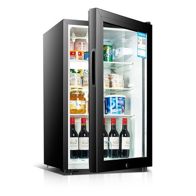50/100/165/冰吧冰箱單門冰箱小型玻璃冷藏保鮮茶葉紅酒展示柜