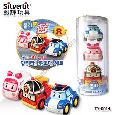 玳玳的玩具店 波力摩輪車組/ 三入組/ ROBOCAR POLI 波力/ 救援小英雄