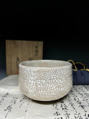 加藤麥岱古瀨戶茶碗抹茶碗茶碗茶道具  日本回流瓷器茶具