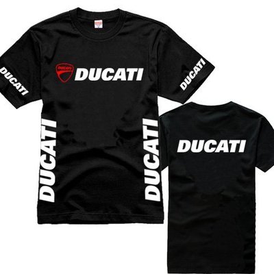【熱賣精選】ducati杜卡迪紅魔logo標誌賽車服賽道跑車車隊短袖t恤棉質短T衣服-LK59861