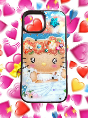 黑皮hello kitty可愛y iphone15手機殼