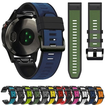 【熱賣精選】簡約防水矽膠錶帶 智能錶帶 手環錶帶 時尚 百搭 Garmin Fenix 6 6X Pro 5X 5 Pl