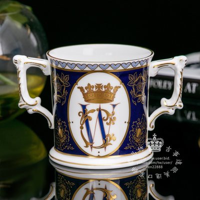 【吉事達】英國Royal Crown Derby皇冠德貝瓷2011年威廉王子與凱特王妃英式限量骨瓷咖啡杯