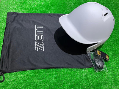 棒球世界全新ZETT棒壘球用認證打擊頭盔特價消光霧白色