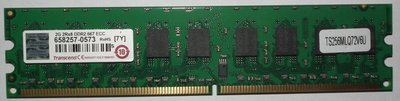純ECC-DIMM創見DDR2-667 2GB工作站記憶體 2G 雙面顆粒 2RX8 TS256MLQ72V6U 7Y