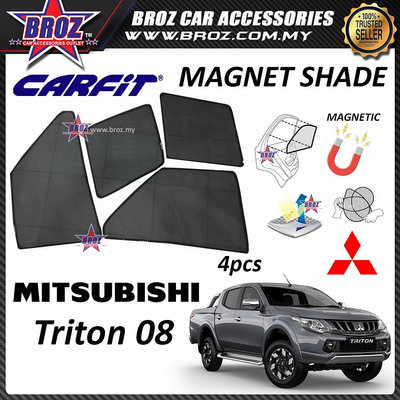 MITSUBISHI Carfit 磁鐵遮陽罩適用於三菱 Triton 2008(4 件/套)