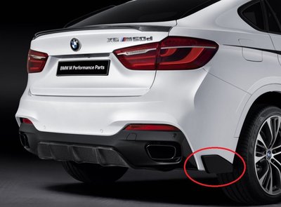 BMW M Performance Rear Corner Flaps 後側面 擾流板 定風翼 F16 X6