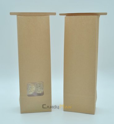 淺色黃牛皮/白牛皮 防油膜 壓條封口牛皮紙袋 (L/無窗) 100入. 點心 外帶用包裝袋 烘焙袋 乾貨袋 食品分裝
