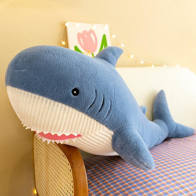 鯊魚公仔抱枕睡覺抱玩偶女生鯨毛絨玩具娃娃男孩床上大號生日禮物