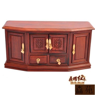 熱銷  中國風特色禮物禮品模型家具擺件古典紅木家具紅酸枝模型電視柜dyhm-164