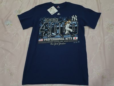 Majestic Yankees Suzuki Ichiro 4000t Hits T-Shirt 洋基 鈴木一朗 T恤