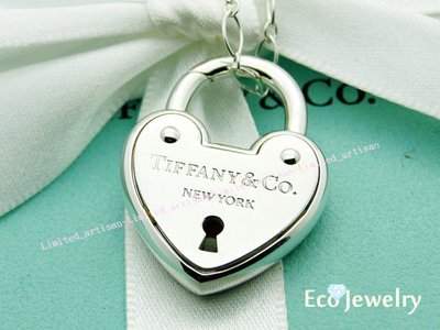 《Eco-jewelry》【Tiffany&amp;Co】 經典1837新款 微笑愛心鎖頭項鍊 純銀925項鍊 ~專櫃真品已送