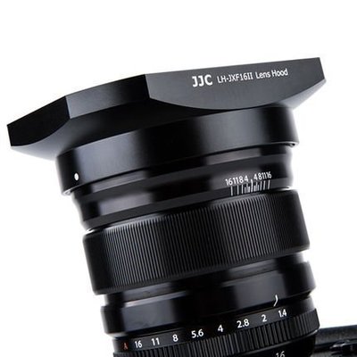 泳 相機 JJC FOR富士LH-XF16遮光罩 XF 16mm f1.4鏡頭金屬廣角方形67mm LH-JXF16I
