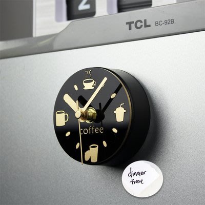 yes99buy加盟-創意磁鐵冰箱鐘 咖啡休閒吸粘掛鐘   預購10天+現貨
