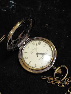 K0092 圓球形水晶機械老懷錶  OMEGA Switzerland made 1882 機械錶