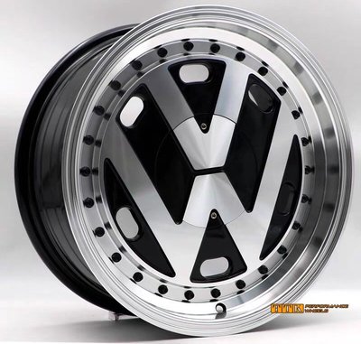 復古雅痞風Volkswagen超級經典款大VW 15吋鋁合金輪圈(多色可選)(限量發售)