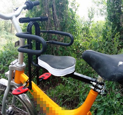 AFF017  (A款單座+扶手護欄+腳踏) ubike適用腳踏車自行車兒童前置座椅單車兒童座椅便攜快拆 寶寶座椅秒拆款