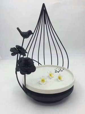 鳥籠創意餐具鳥籠創意餐具點心架鐵藝架蛋糕架甜品盤-雙喜生活館