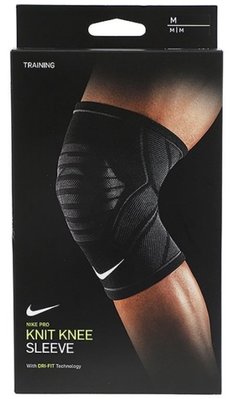 NIKE PRO KNITTED 針織護膝套 新款式 N1000669031黑 (固定式) 跑步 籃球 正品公司貨P4