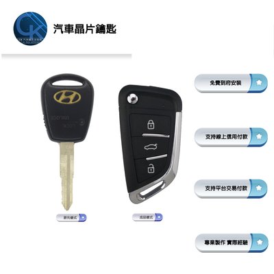 【CK到府服務】HYUNDAI GETZ 現代汽車 單鍵式 遙控器 升級 摺疊鑰匙 遺失拷貝 汽車鑰匙 汽車遙控鑰匙