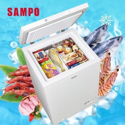 SAMPO聲寶 98L SRF-102 冷凍櫃 上掀式 冷凍庫/冰箱/冰櫃 防凝露設計 活動式腳輪
